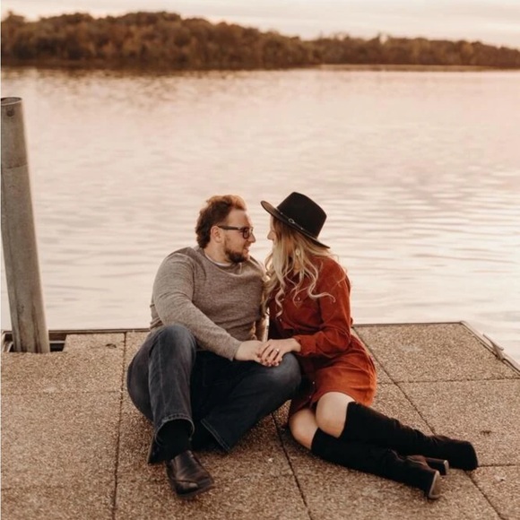 Corduroy Rust Brown Casual Button Up Shirt Style Belted Mini Dress Long Sleeves - Picture 12 of 13